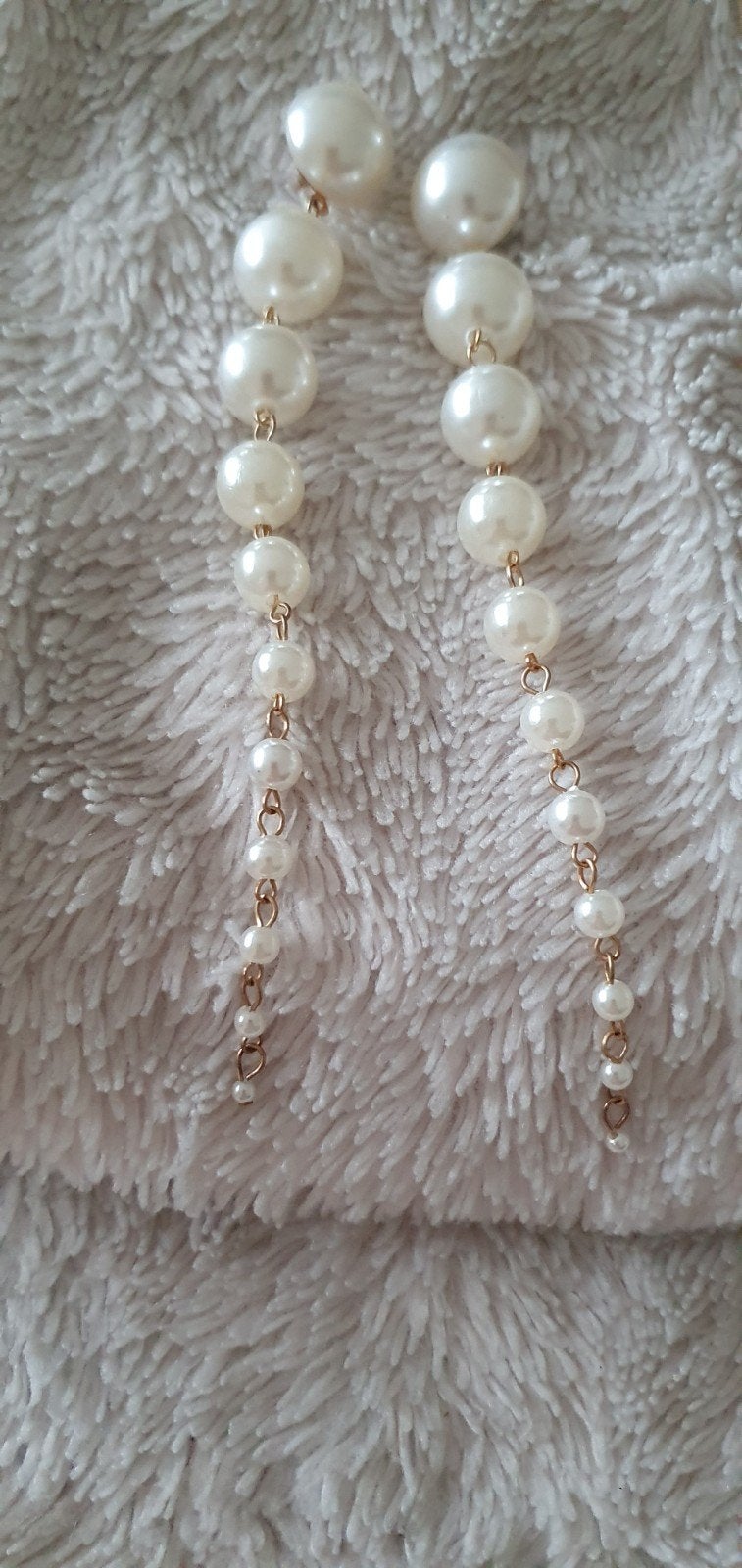 Elegante parel oorbellen - Lange hangers, Sieraden, Tassen en Uiterlijk, Oorbellen, Overige materialen, Hangers, Wit, Nieuw