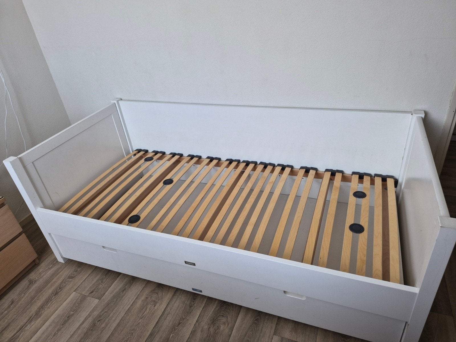 Bopita 200x90 bed met onderschuifbed en lattenbodems, Ophalen, Gebruikt, 90 cm, Eenpersoons