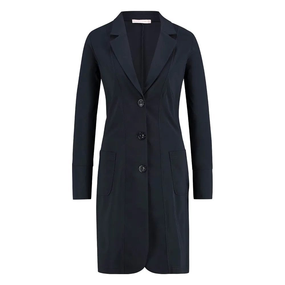 Studio anneloes sky high blazer XL donkerblauw travelstof, Blauw, Maat 46/48 (XL) of groter, Ophalen of Verzenden, Zo goed als nieuw