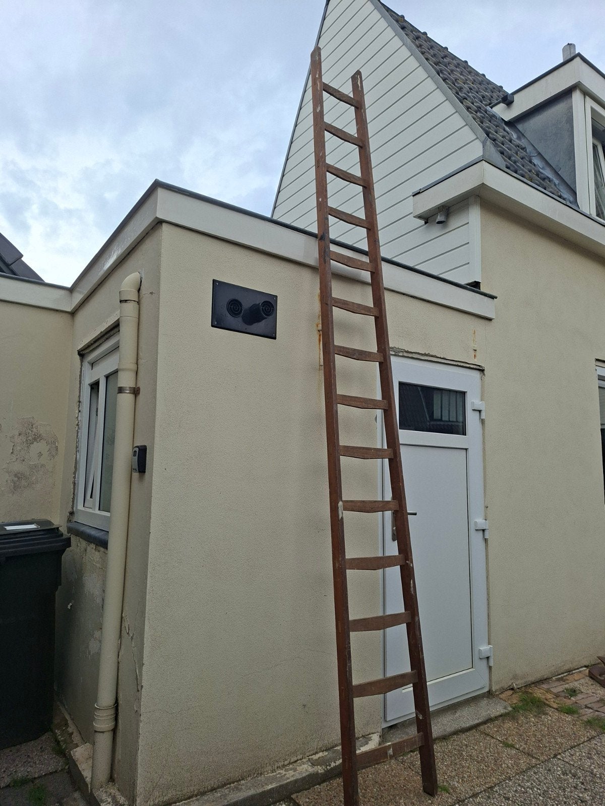 Houten ladder 370 cm, Doe-het-zelf en Verbouw, Ladders en Trappen, Ophalen, Gebruikt, Ladder, 2 tot 4 meter
