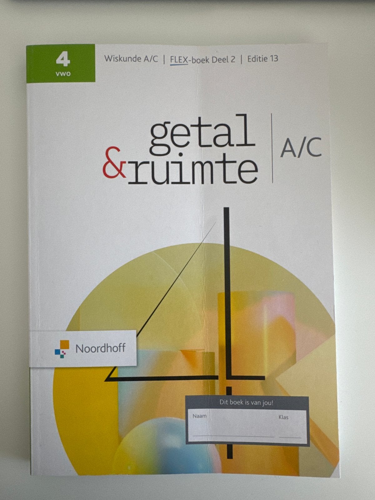 Getal & Ruimte A/C FLEX-boek Deel 2 Editie 13 VWO 4, Boeken, Schoolboeken, Ophalen, Zo goed als nieuw, VWO, Wiskunde A
