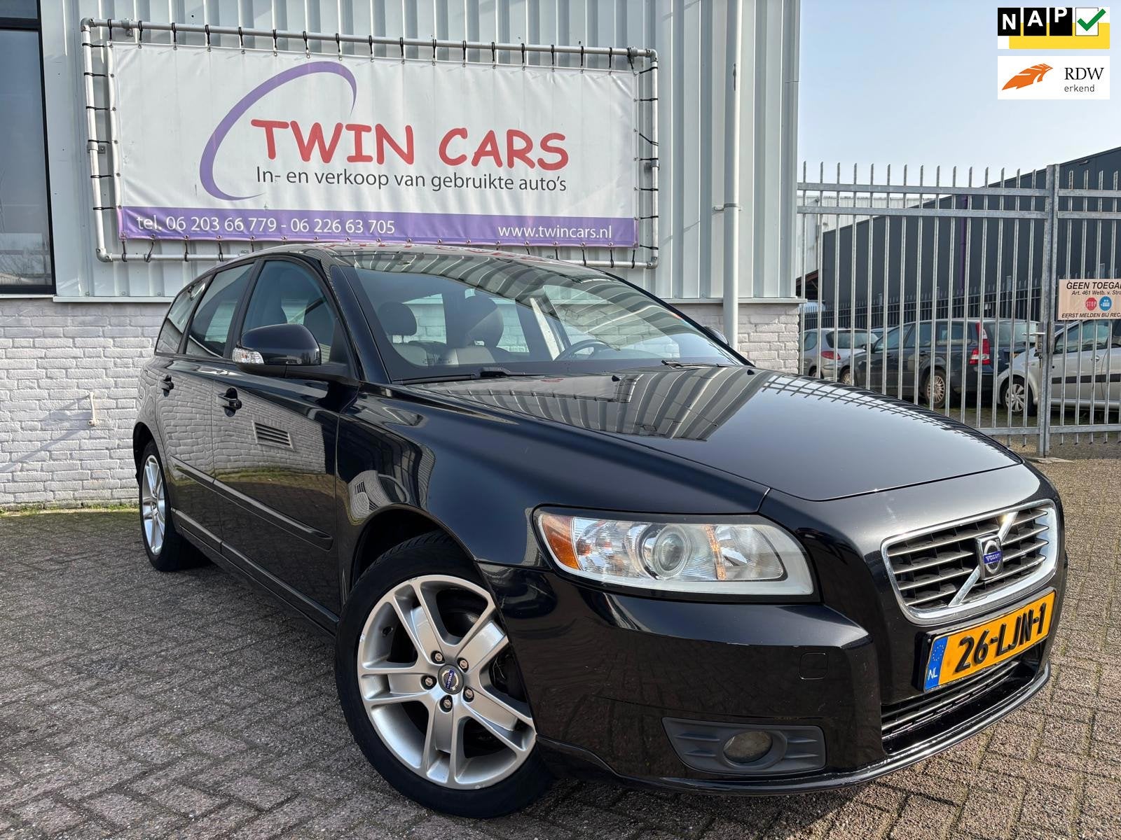 Volvo V50 2.0 Sport Airco, Gebruikt, Electronic Stability Program (ESP), 1283 kg, Zwart