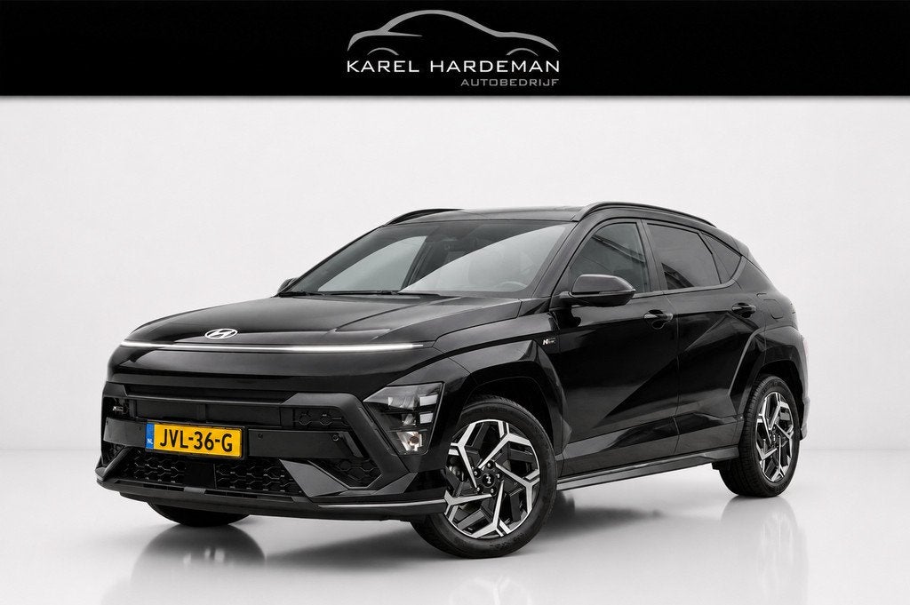 Hyundai KONA 1.6 GDI HEV Comfort Smart N-LINE | CAMERA | STO, Gebruikt, Euro 6, Zwart, Bedrijf
