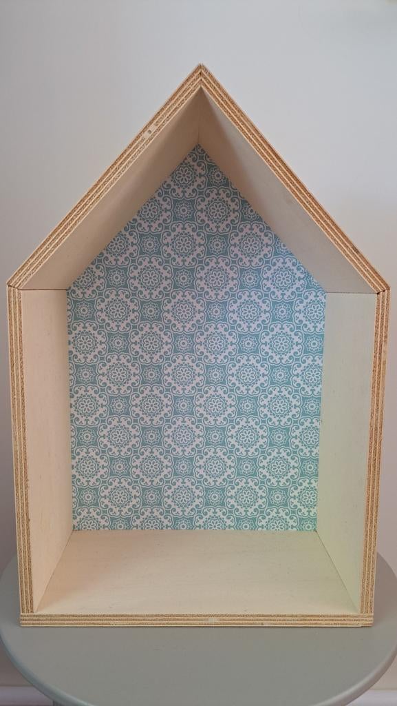 Wandkast | kastje muur hout huisvorm, Ophalen of Verzenden, 25 tot 50 cm, Minder dan 150 cm, Minder dan 100 cm