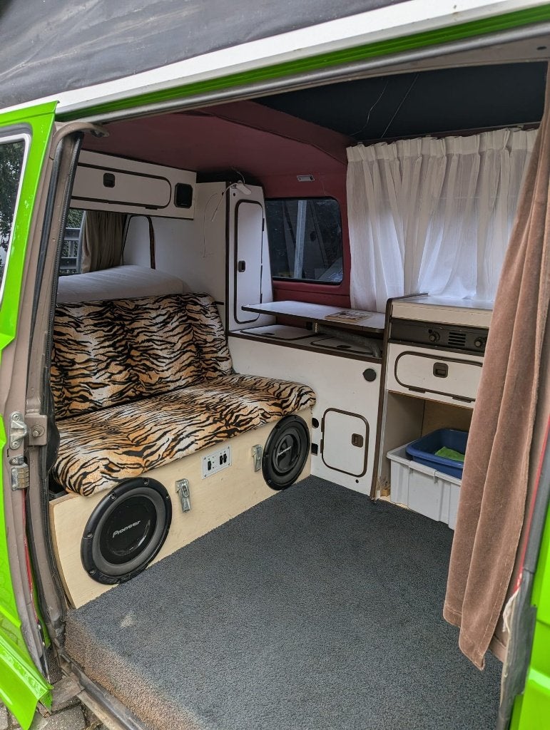 VW T3 Camper 1987 Opklapdak Uniek interieur, Auto's, 4 stoelen, Overige kleuren, Handgeschakeld, Particulier