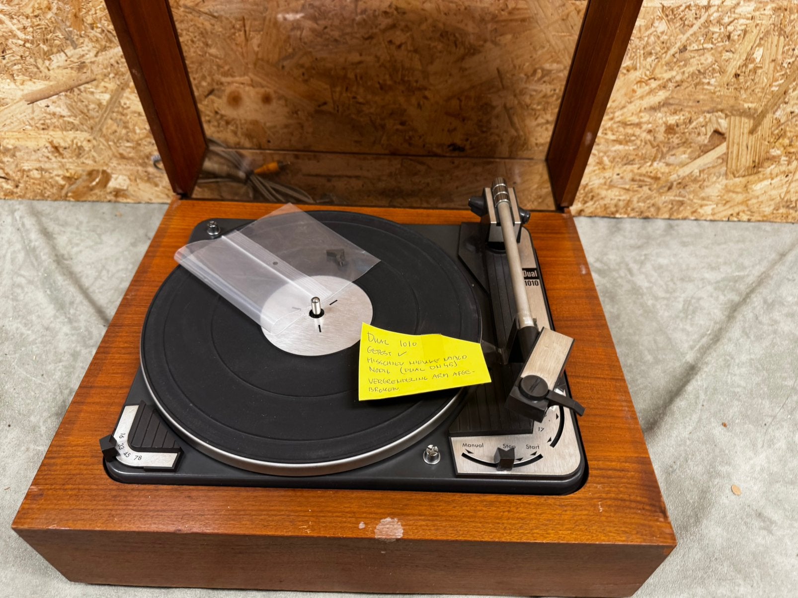 Vintage Dual 1010 Platenspeler in Houten Plint – ReK4, Gebruikt, Verzenden, Dual, X
