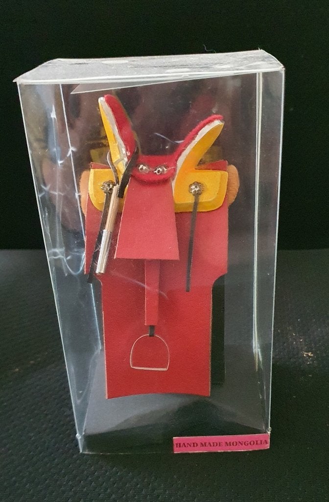 Miniatuur Mongools zadeltje (souvenir), Ophalen of Verzenden, Zo goed als nieuw, Paard, Overige typen