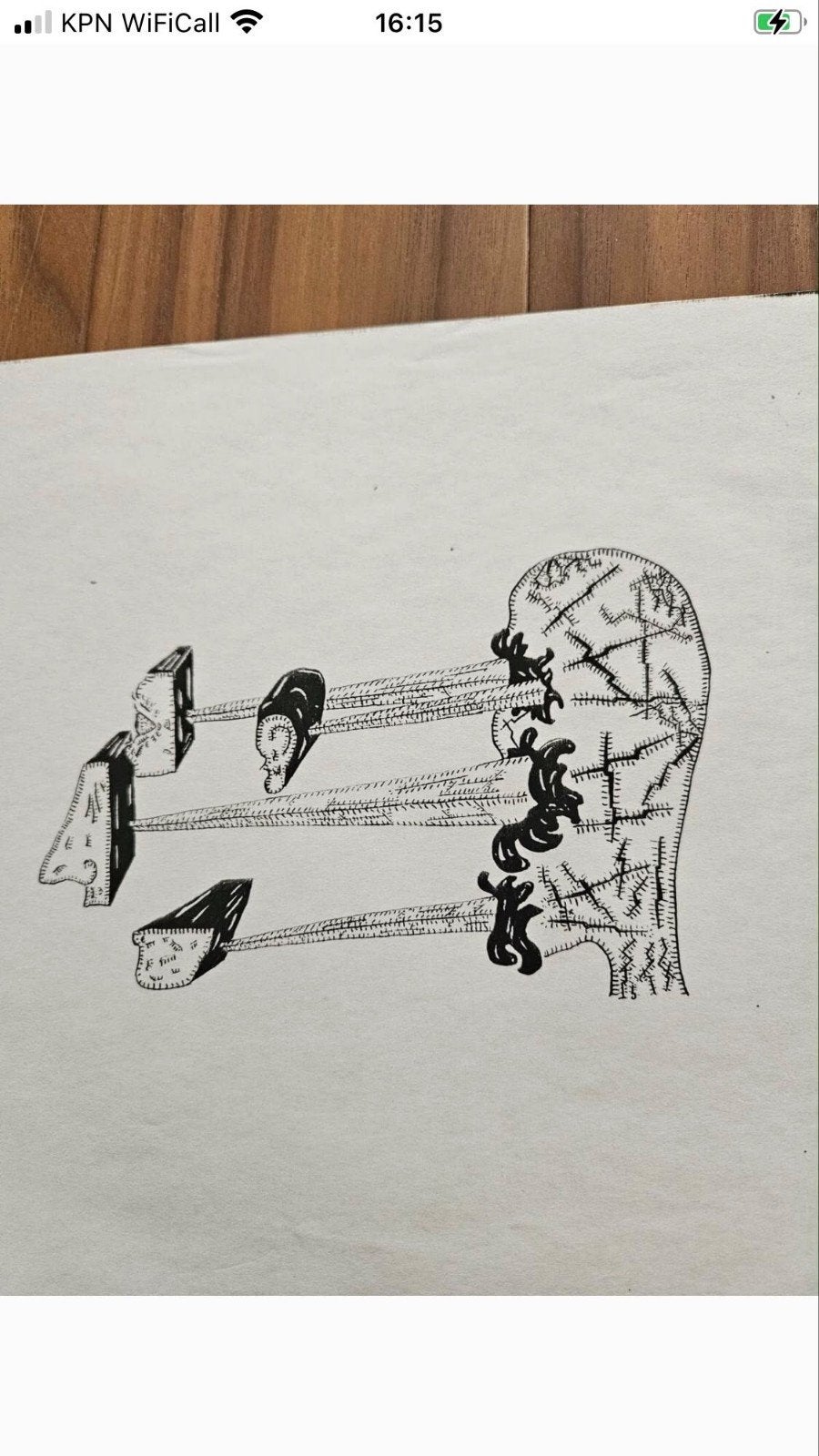 Unieke Pen- en Inkttekening: Zintuiglijke Waarneming, Ophalen, Tekening, Pentekening, Origineel
