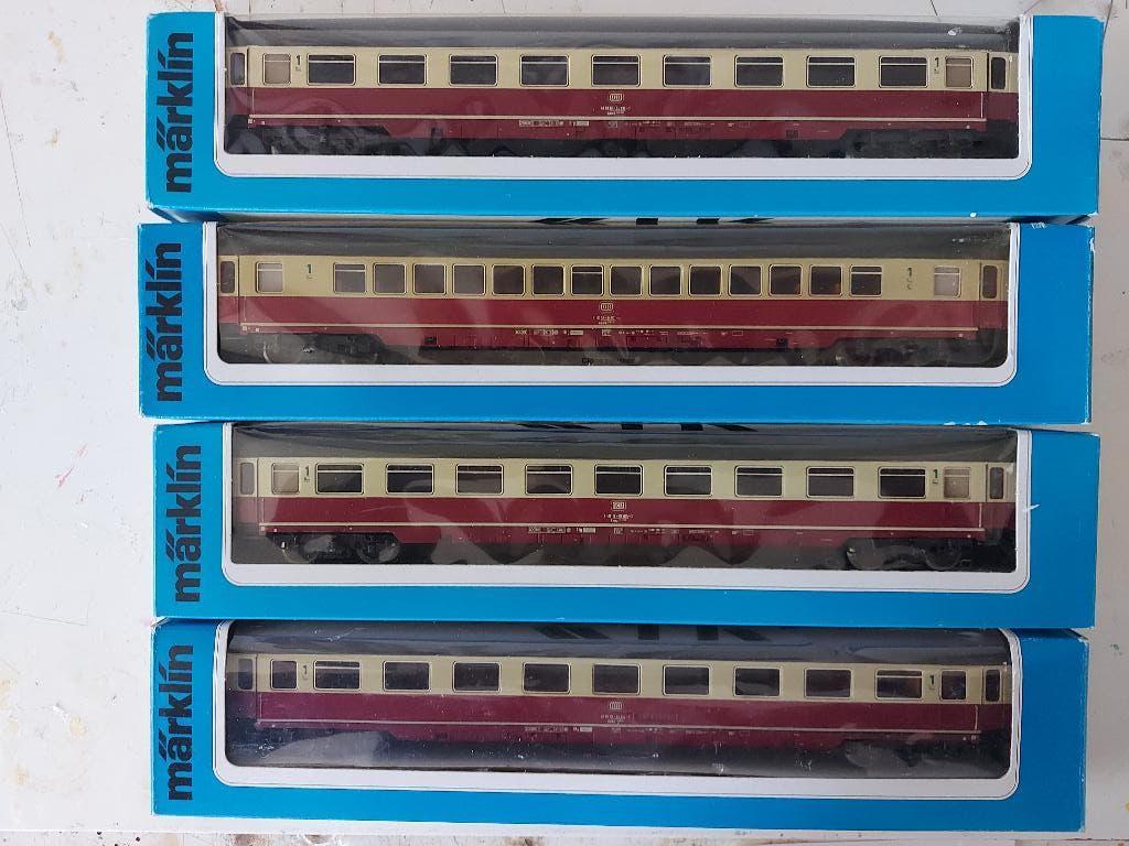 4 Marklin TEE Wagons, Wisselstroom, Ophalen of Verzenden, Märklin, Nieuw