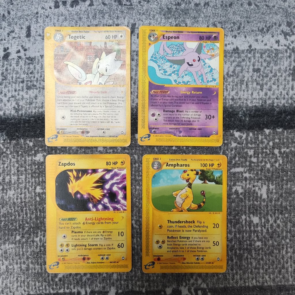 aquapolis pokemon kaarten set, Ophalen of Verzenden, Meerdere kaarten