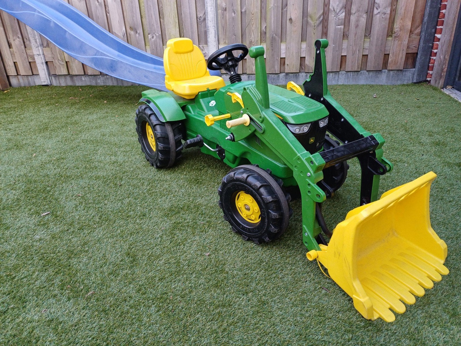 John Deere traptractor met voorlader, Ophalen, Gebruikt