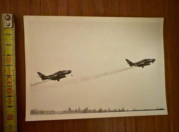 Foto Republic F-84F Thunderstreak, Ophalen of Verzenden, Gebruikt, Kaart, Foto of Prent