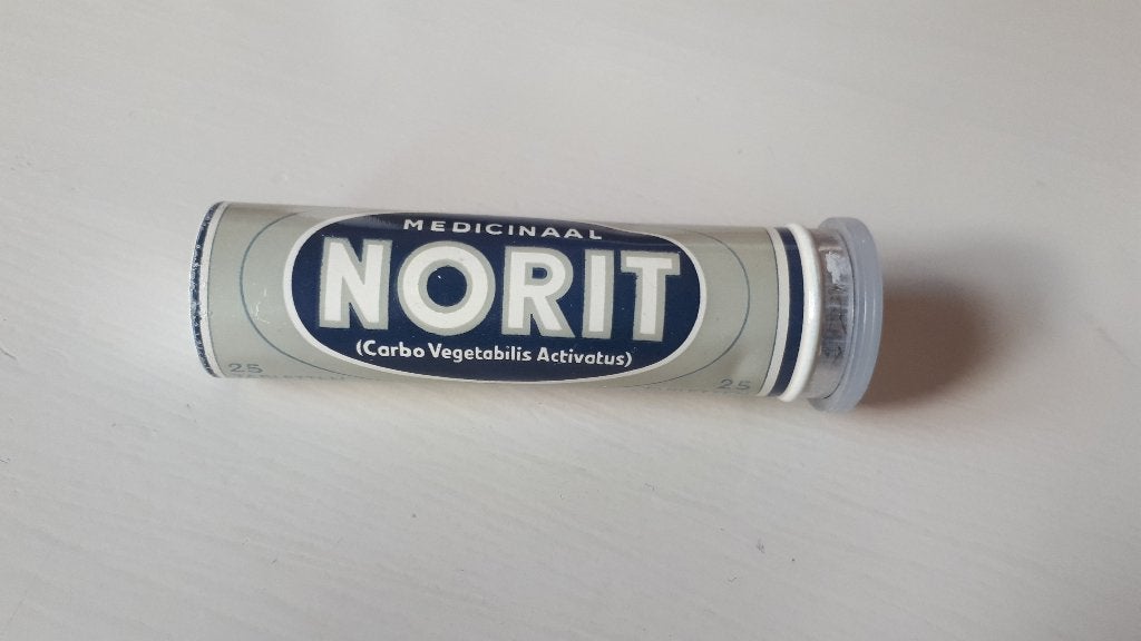 Collector's item: buisje NORIT met 25 tabletten, Ophalen of Verzenden, Persoonlijke verzorging