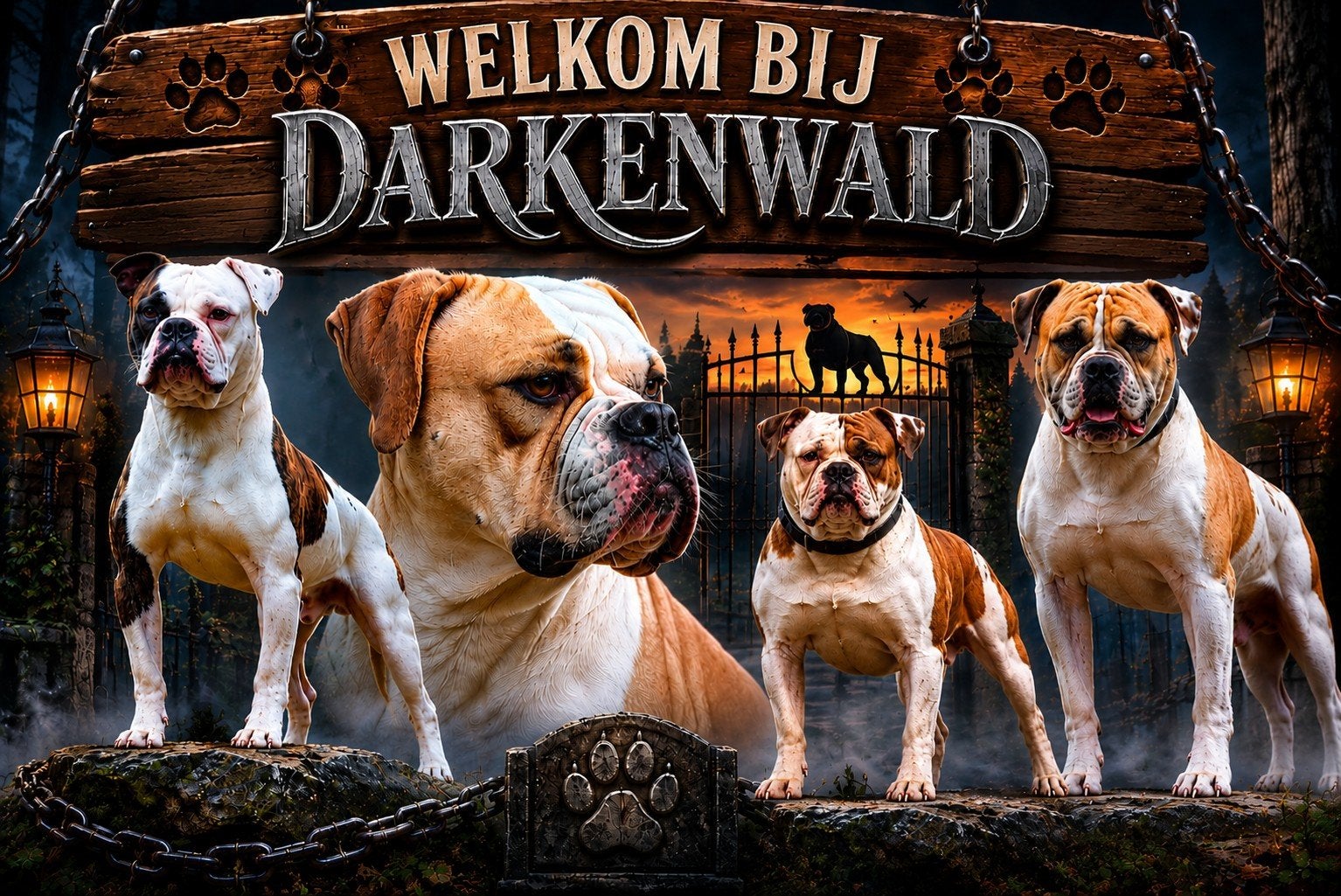 Elke Dag Open Huis bij Darkenwald Amerikaanse Bulldog, Parvo, Nederland, 8 tot 15 weken, Bulldog