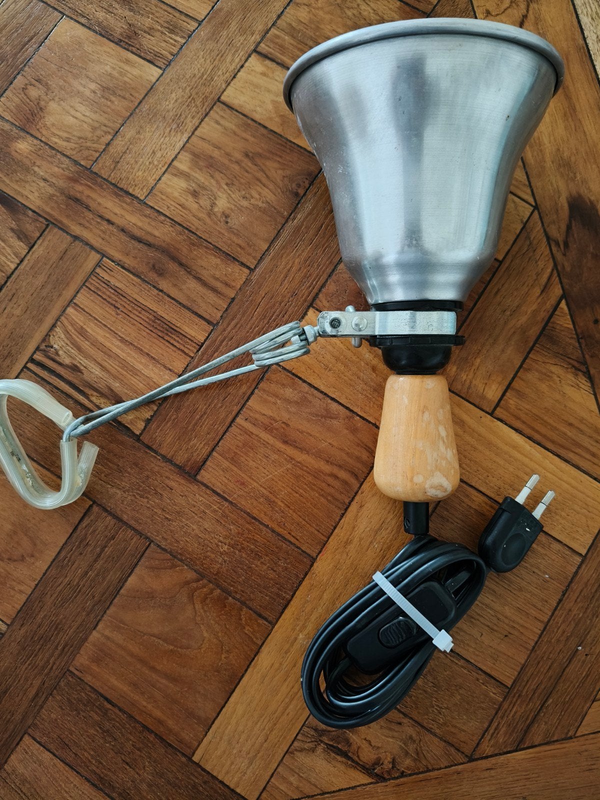 IKEA lamp - Vintage stijl met metalen kap, Gebruikt, Zilver, Vintage, Metaal