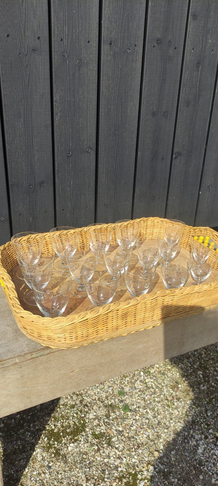 Set van 15 vintage geslepen borrelglazen borrelglaasjes, Ophalen