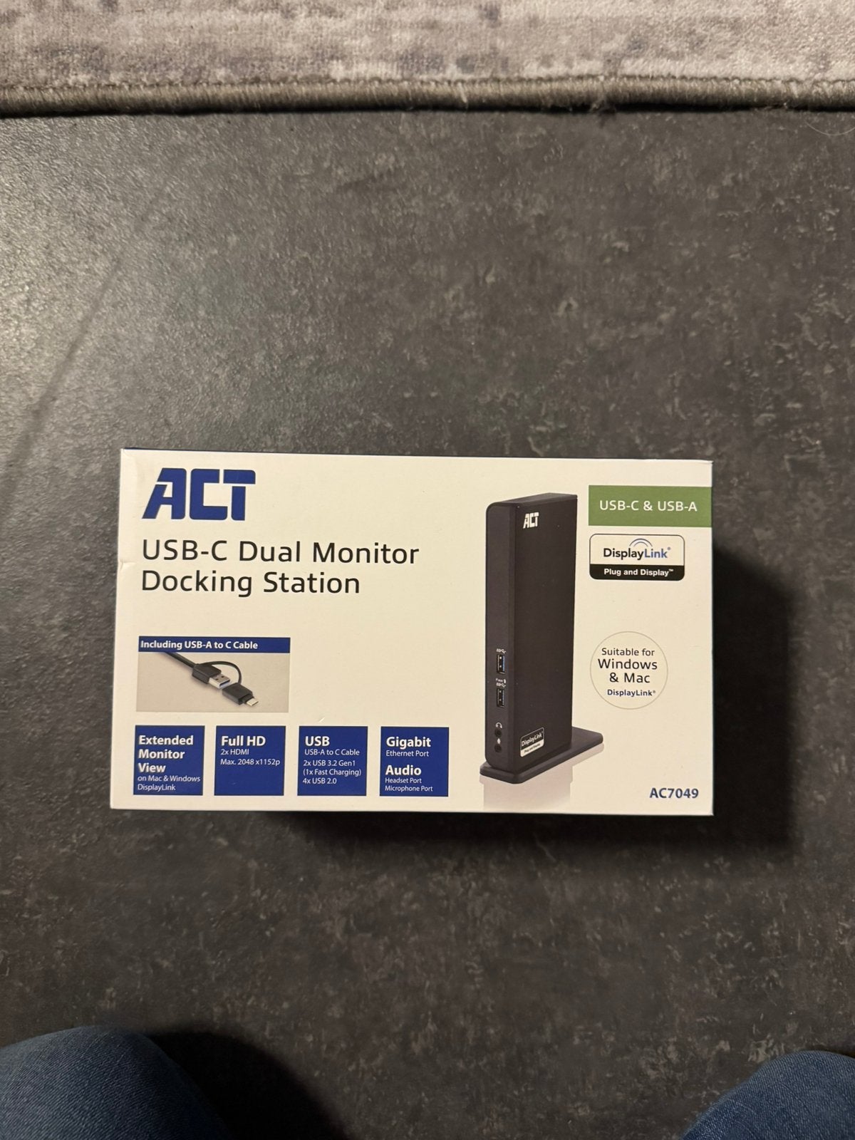 ACT USB-C Dual Monitor Docking Station, Ophalen of Verzenden, Nieuw, Docking station, Harde schijf