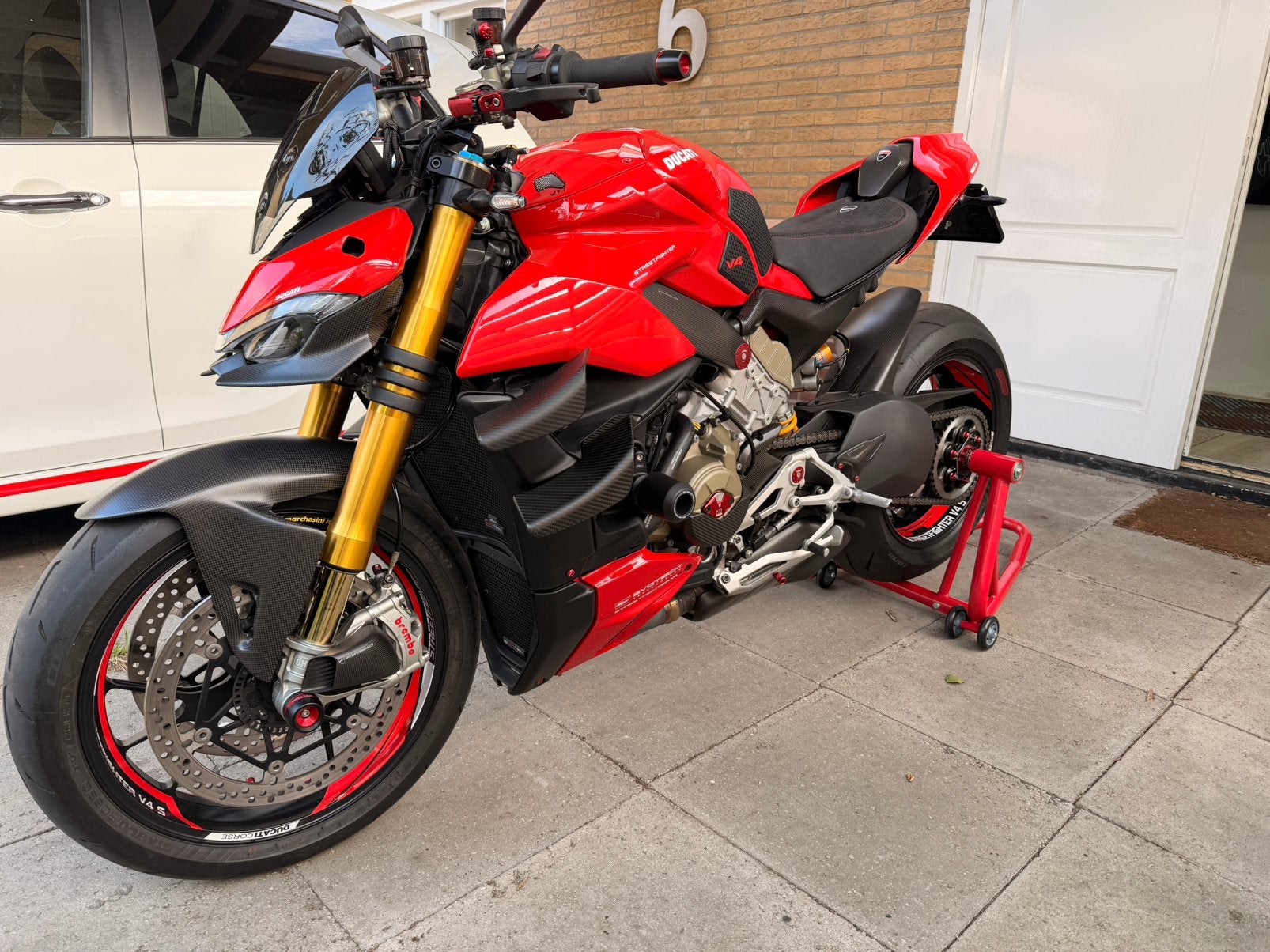 Ducati streetfighter v4 v4s carbon wings fullsix, Ophalen of Verzenden, Gebruikt