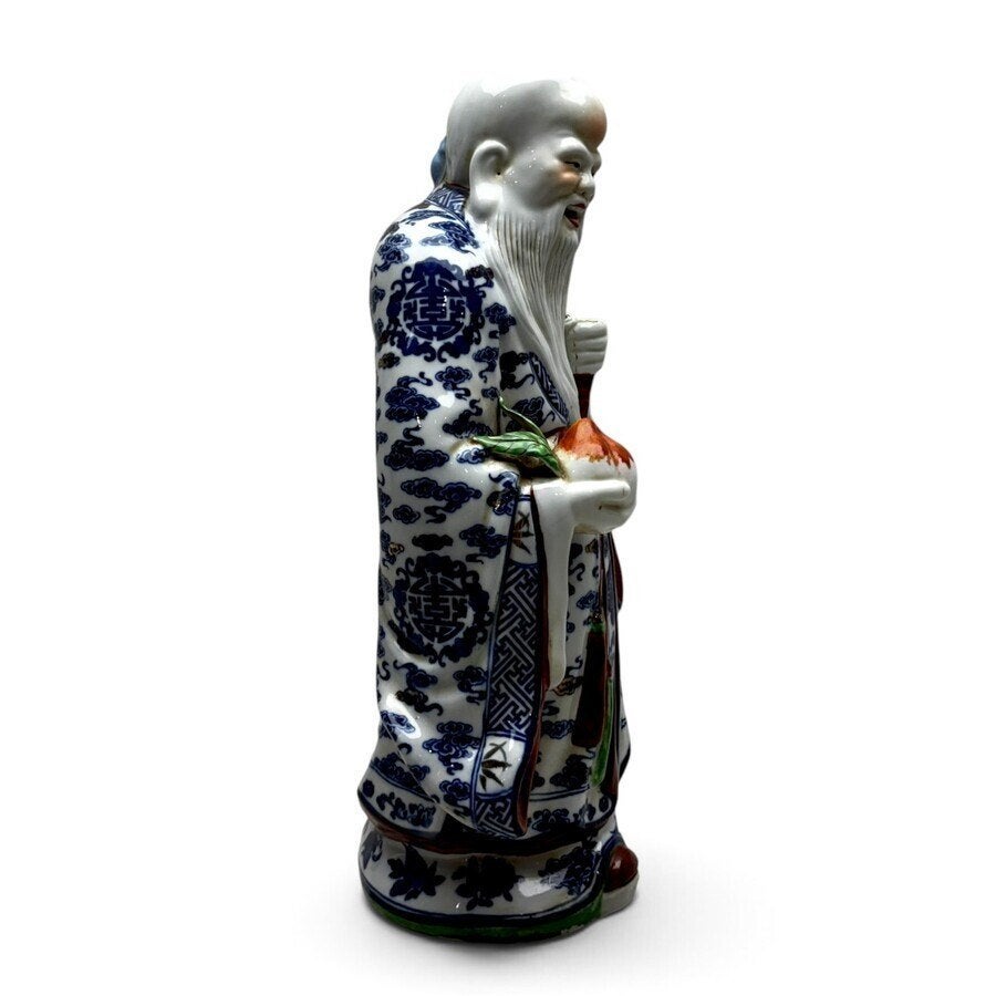 Chinees porseleinen sculptuur van wijsgeer perzik, 20e eeuw, Ophalen of Verzenden
