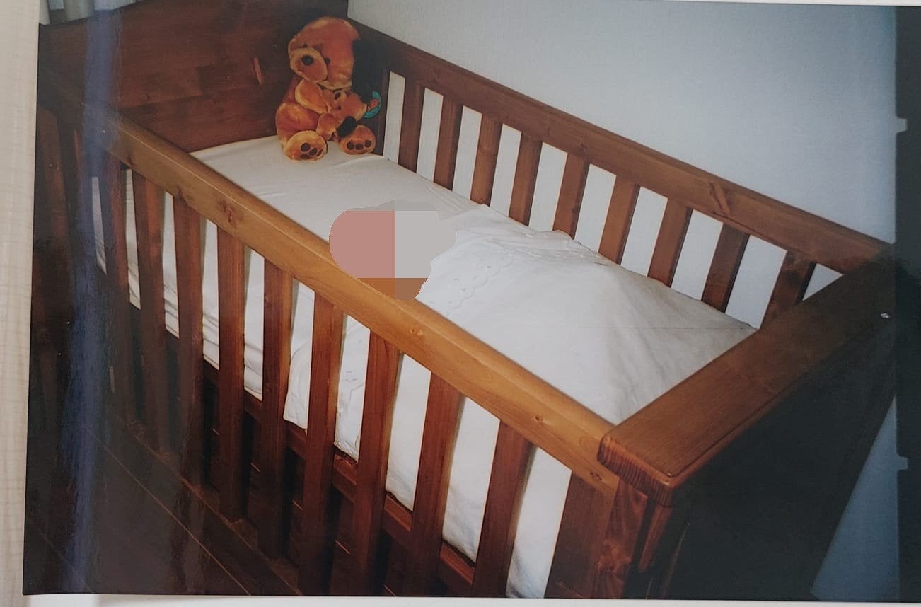 kinderledikant grenen, Kinderen en Baby's, Ophalen, Gebruikt, Ledikant