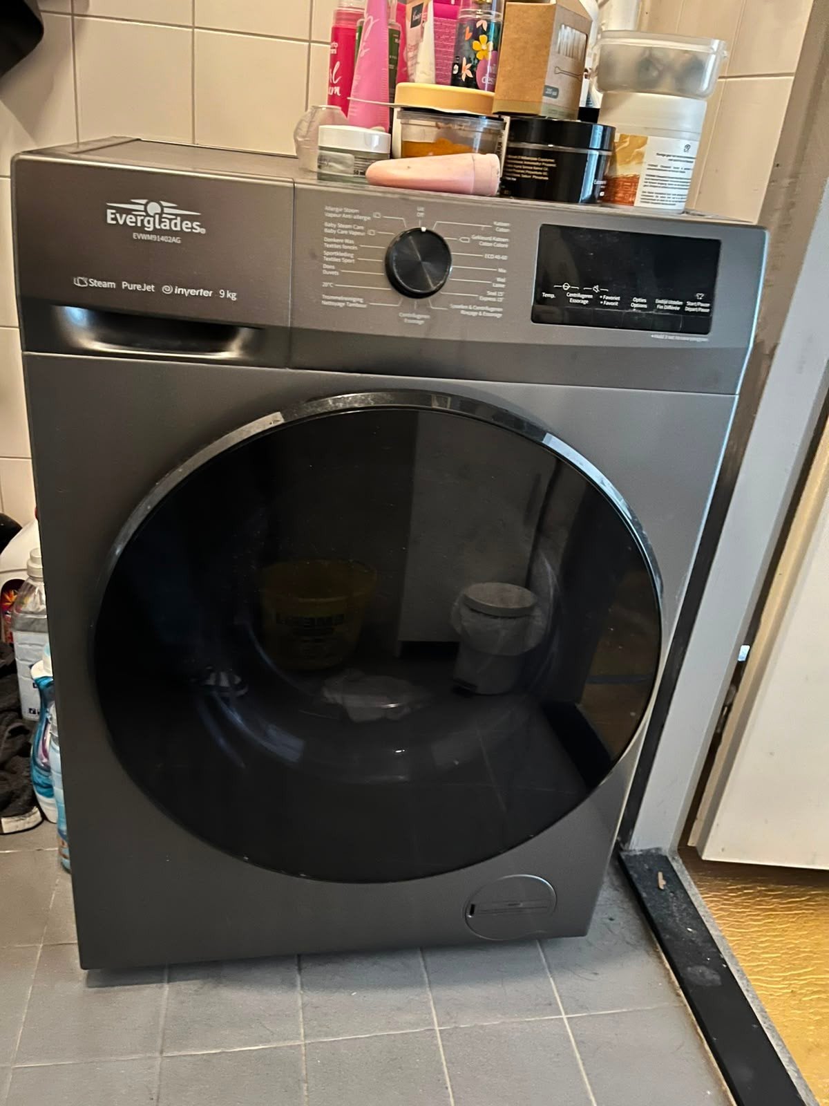 Everglades wasmachine, 6 tot 8 kg, Ophalen, Gebruikt, 85 tot 90 cm