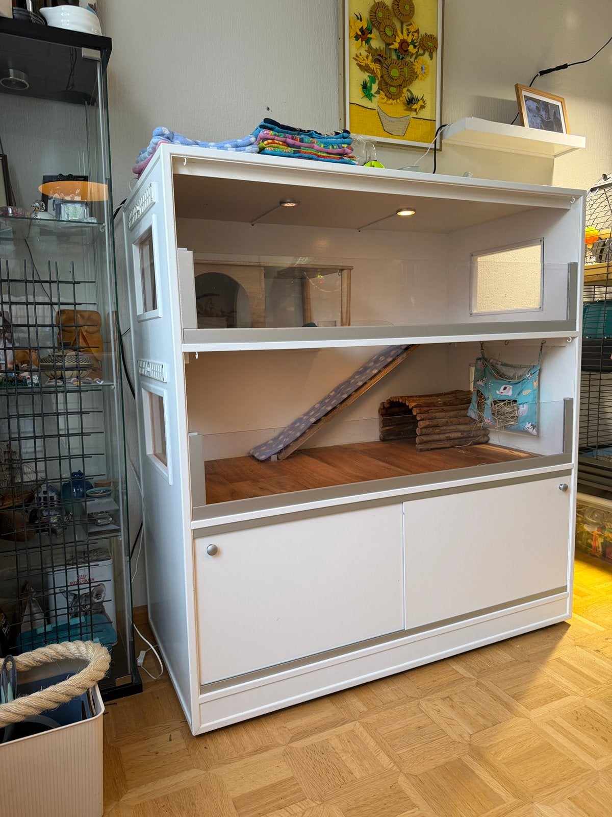 Cavia Flat - Cavia kooi met verdiepingen, Ophalen, 110 cm of meer, Cavia, Zo goed als nieuw