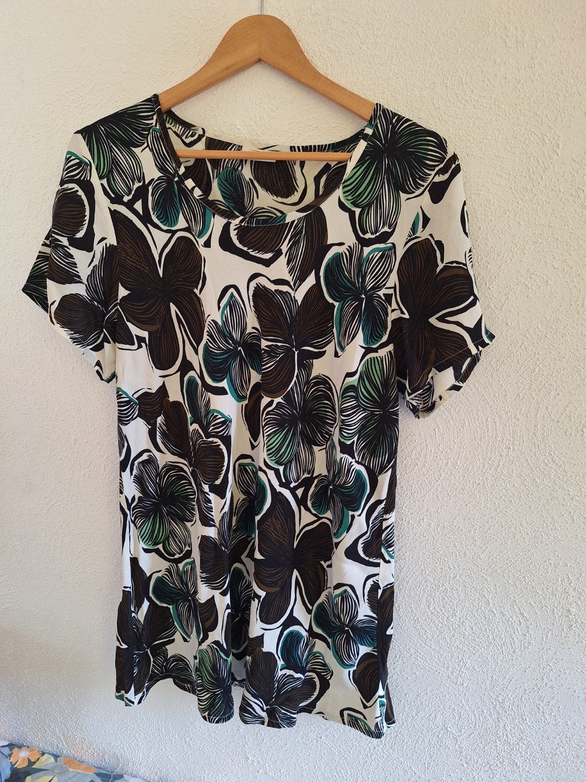 Masai Blouse Maat L met Bloemenprint, Ophalen, Wit, Maat 42/44 (L), Zo goed als nieuw