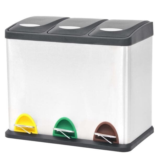 VidaXL Afvalemmer voor scheiden afval, Huis en Inrichting, 50 – 75, Nieuw, Ophalen of Verzenden, 20 tot 30 liter