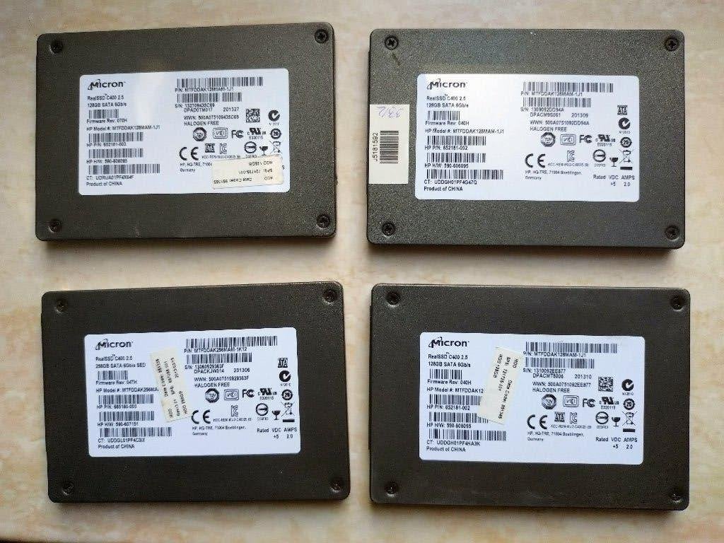 Set 4x Micron M500 MLC Enterprise SSD - 0 fouten + SMART, Computers en Software, Harde schijven, Ophalen of Verzenden, Laptop