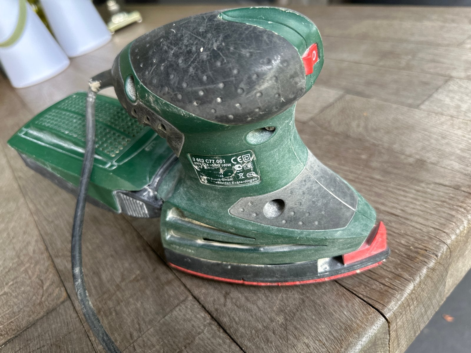 Bosch Vlakschuurmachine - Gebruikt maar functioneel, Ophalen of Verzenden, Gebruikt, Minder dan 600 watt, Vlakschuurmachine