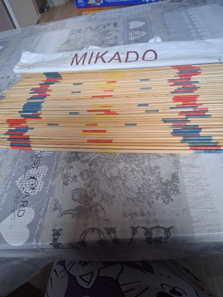 Mikado spel met draagzak, Gebruikt, Onbekend, Ophalen of Verzenden, Een of twee spelers