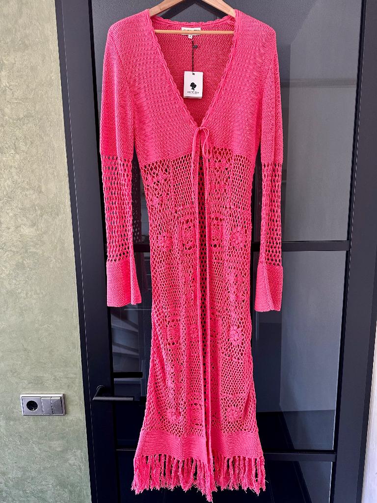 Reinders pink crochet gehaakte vest bikini cover up maat L, Reinders, Maat 42/44 (L), Nieuw, Ophalen of Verzenden