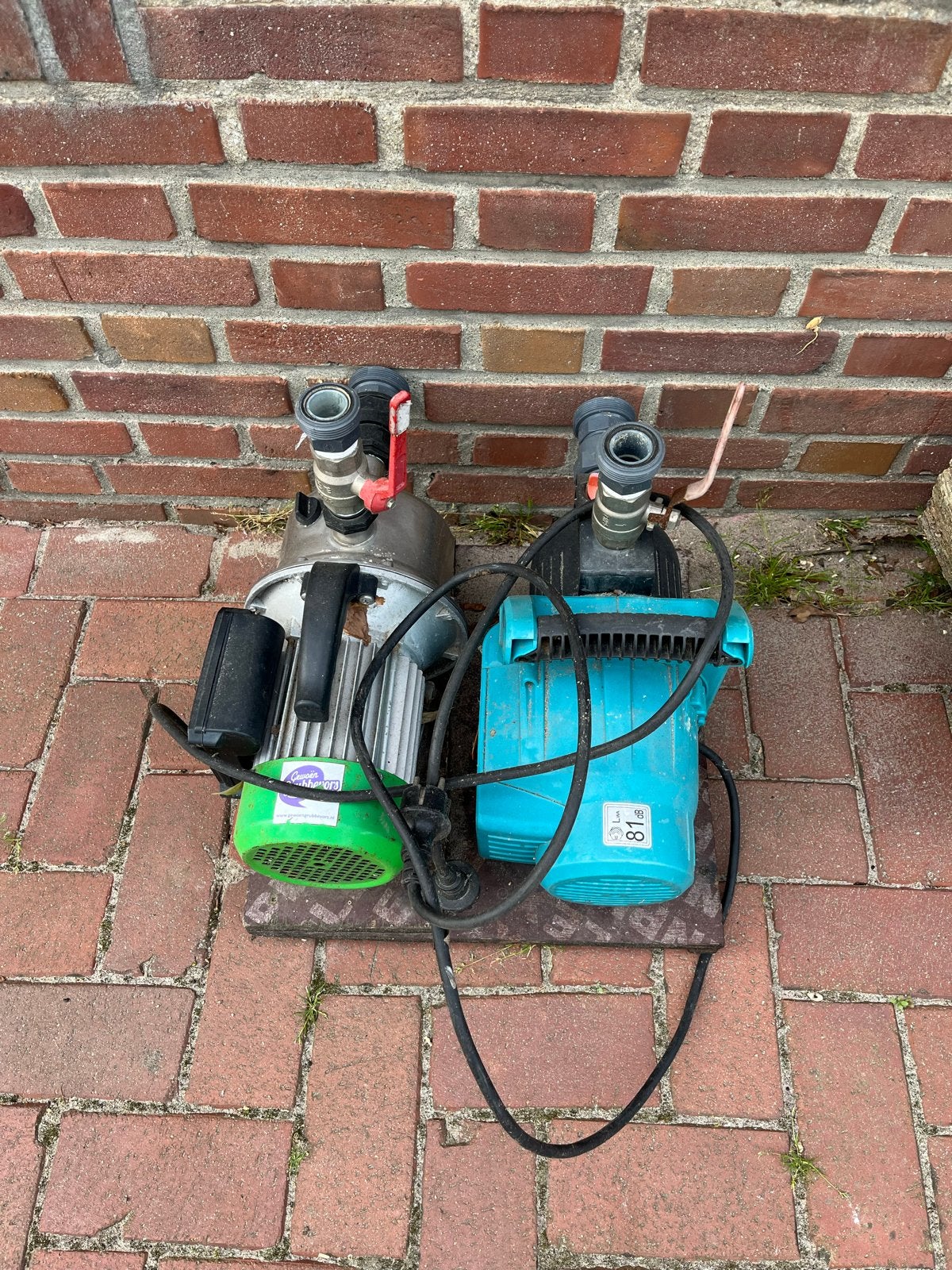 Set van 2 gebruikte pompen voor diverse toepassingen, Ophalen, Gebruikt, Elektrisch, Besproeiingspomp