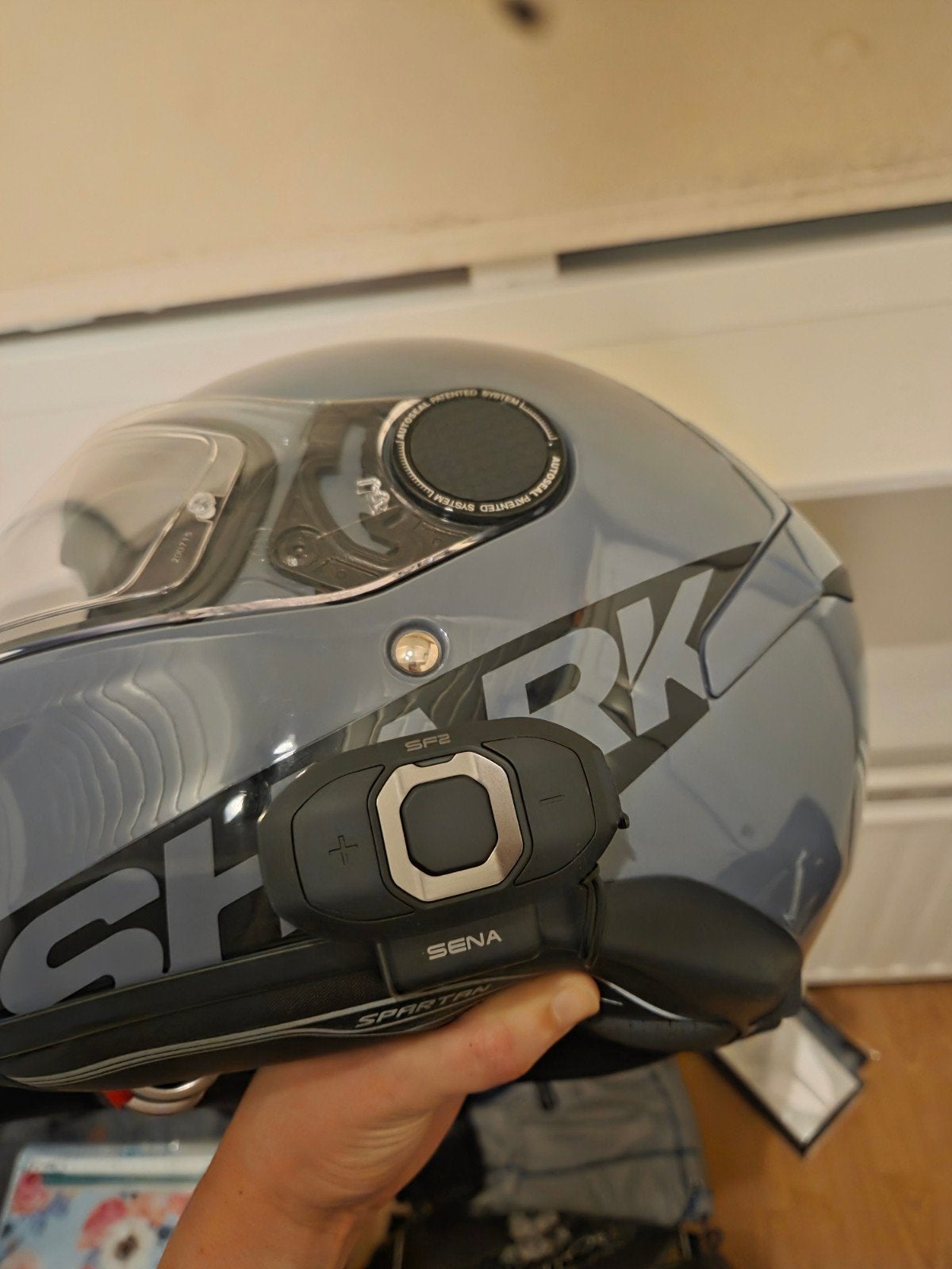 Alpine dames motorjas, Shark helm (XS), Sena speaker, Jas | leer, Alpinestars, Dames, Ophalen