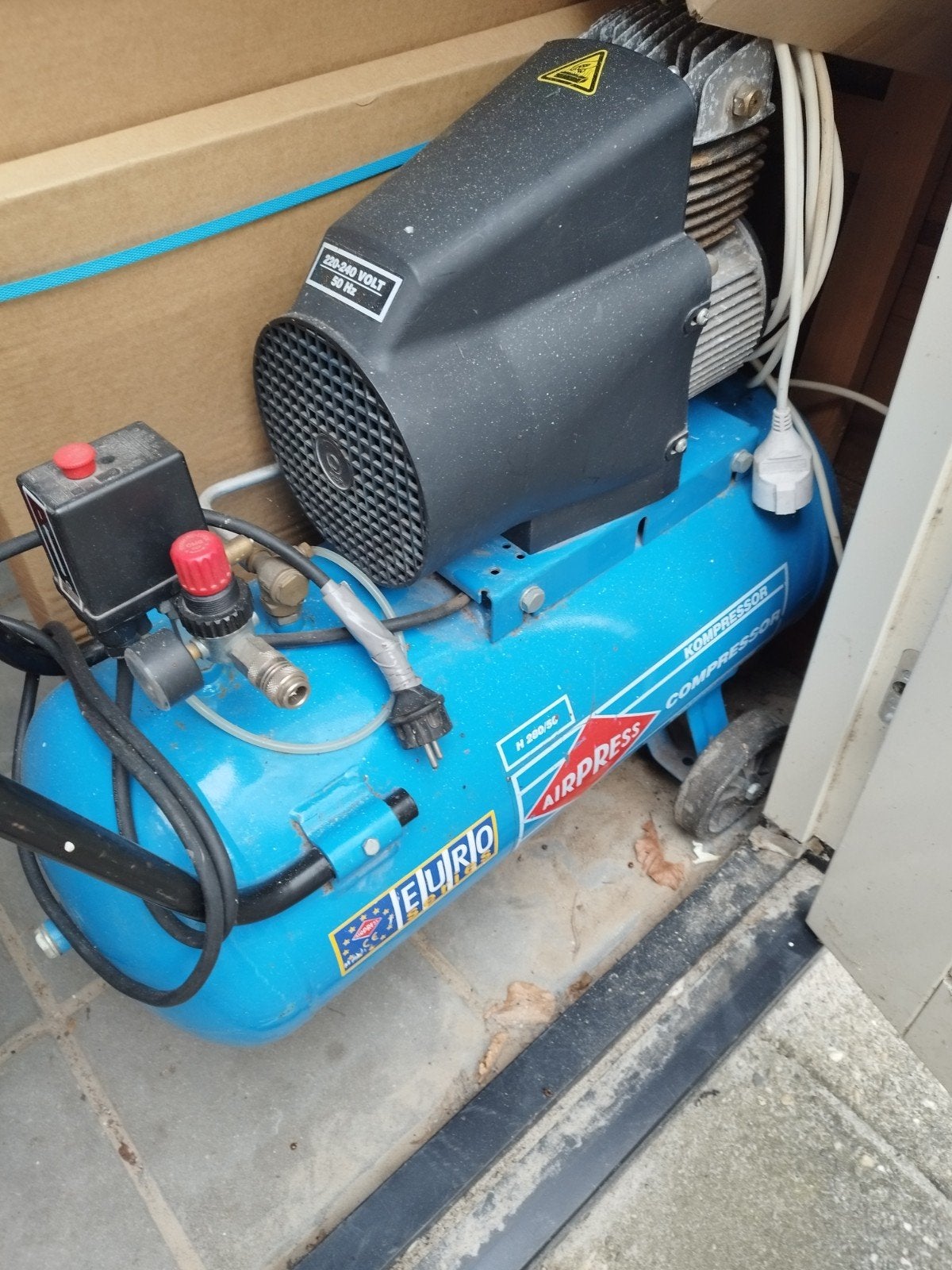 airpress h280/50 compressor zandstraal niethamer verfspuit, 25 tot 100 liter, Ophalen, Gebruikt, 10 bar of meer