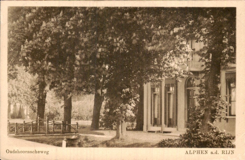 Alphen a.d. Rijn - Oudshoornscheweg - Huis, Ophalen of Verzenden, 1920 tot 1940, Ongelopen, Zuid-Holland