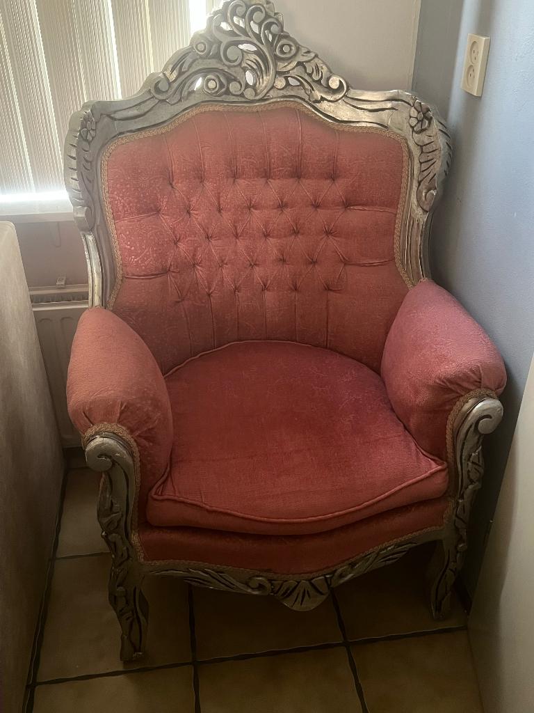 Casa Padrino barok fauteuil, Huis en Inrichting, Gebruikt, 75 tot 100 cm, Stof, 50 tot 75 cm