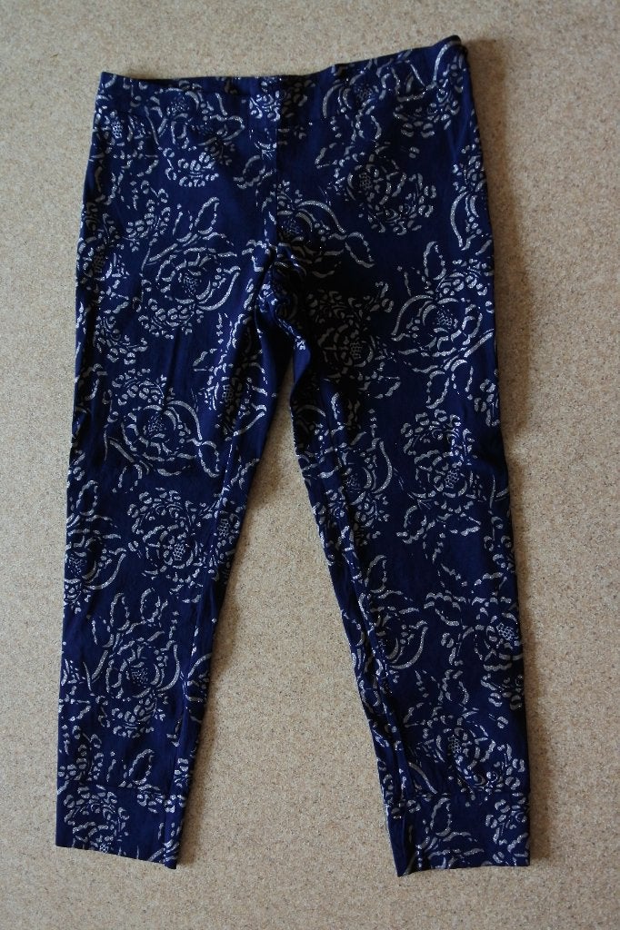 120% Lino broek donker blauw 40 glitter NIEUW, Maat 38/40 (M), Blauw, 120% Lino, Nieuw
