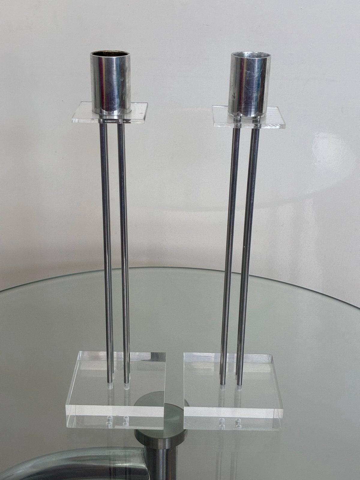 Design kandelaars circa 25cm hoog Eldik Follega, Ophalen, Gebruikt, 25 tot 50 cm, Metaal