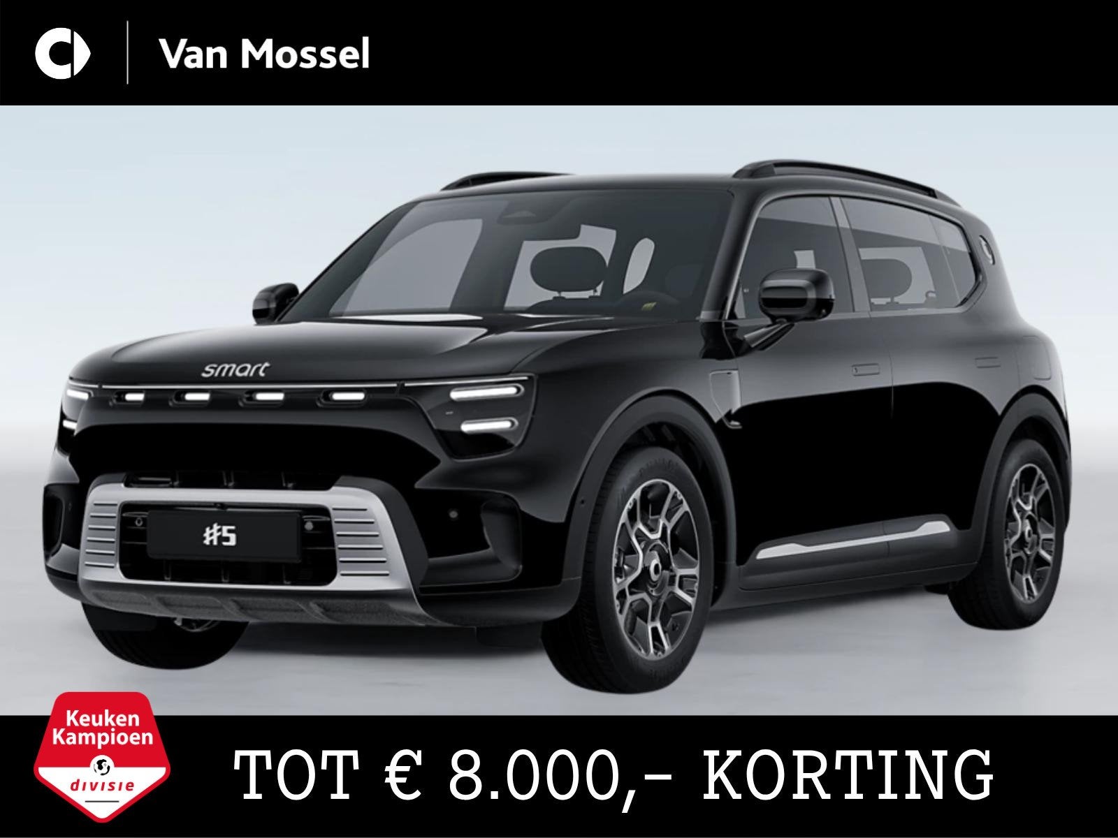 smart #5 Pro / Verwarmd stuurwiel/ Keyless entry/ 13-inch OL, Auto's, Automaat, Nieuw, 1600 kg, Stoelverwarming
