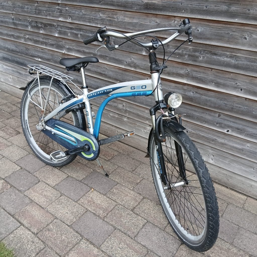 Jongensfiets 26 inch, Terugtraprem, Gebruikt, Alpina, Versnellingen