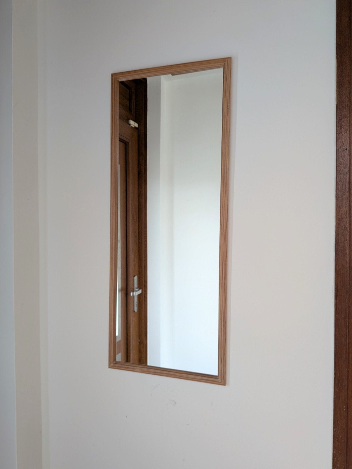Wandspiegel met houten frame, Huis en Inrichting, Ophalen, Minder dan 50 cm, Gebruikt, 100 tot 150 cm