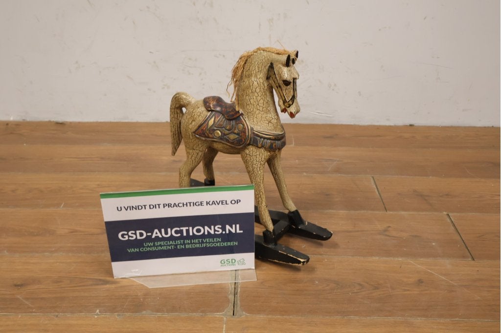 Antieke houten hobbelpaard, Antiek en Kunst, Ophalen of Verzenden