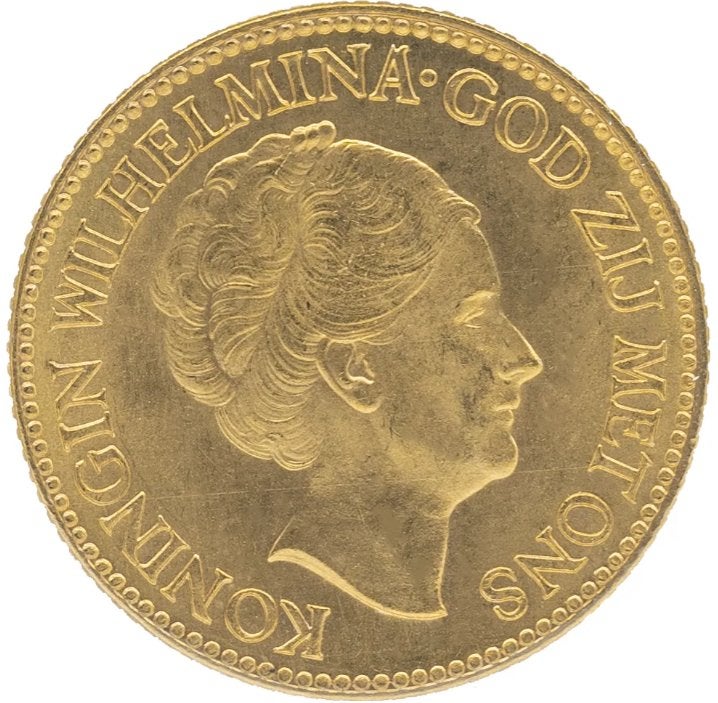 Nederland Gouden tientje van Willem 3 of Wilhelmina, Postzegels en Munten, Ophalen of Verzenden, Goud