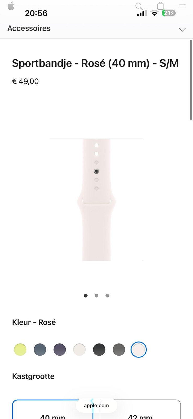 Nieuw sportbandje voor Apple smartwatch, Ophalen of Verzenden, Nieuw, Roze, IOS