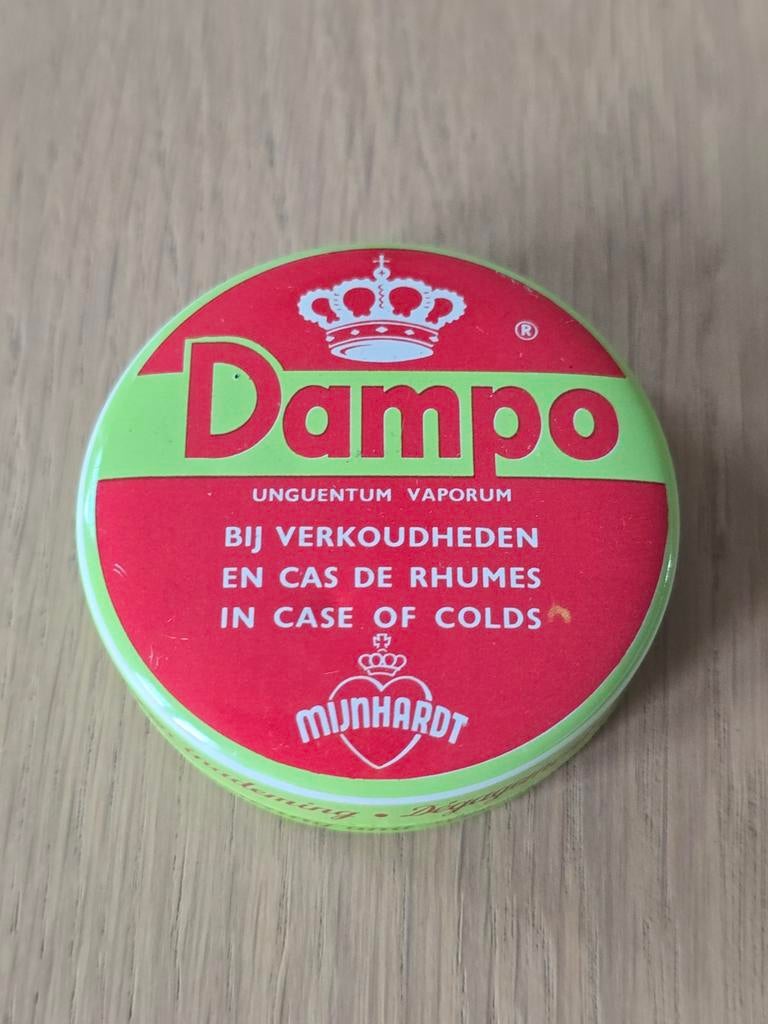 Blikje dampo unguentum vaporum - Mijnhardt €9, Verzamelen, Ophalen of Verzenden, Overige