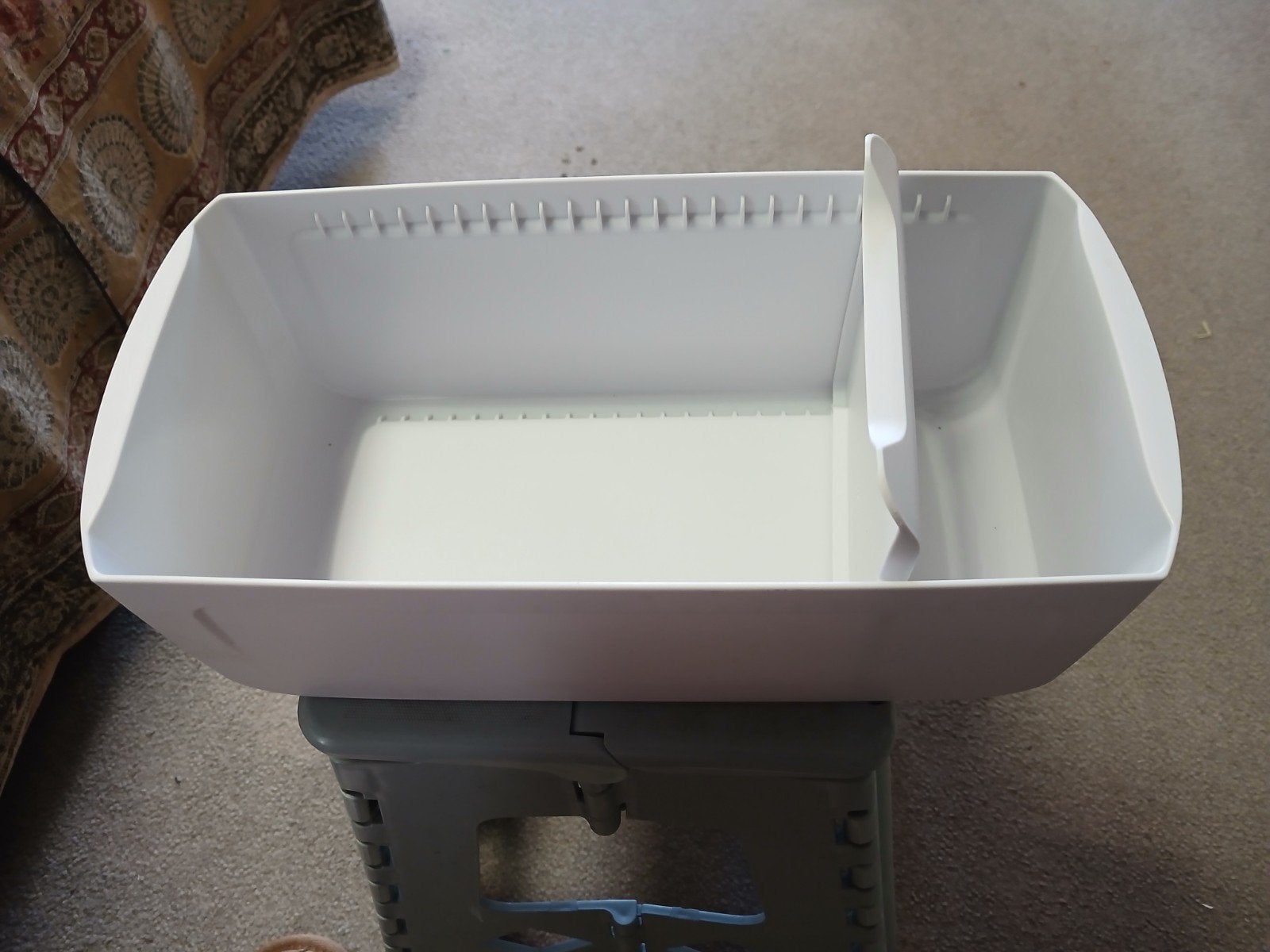 Tupperware brood/cake doos met deksel - Wit/Lichtgroen, Ophalen, Gebruikt, Bewaardoos, Wit