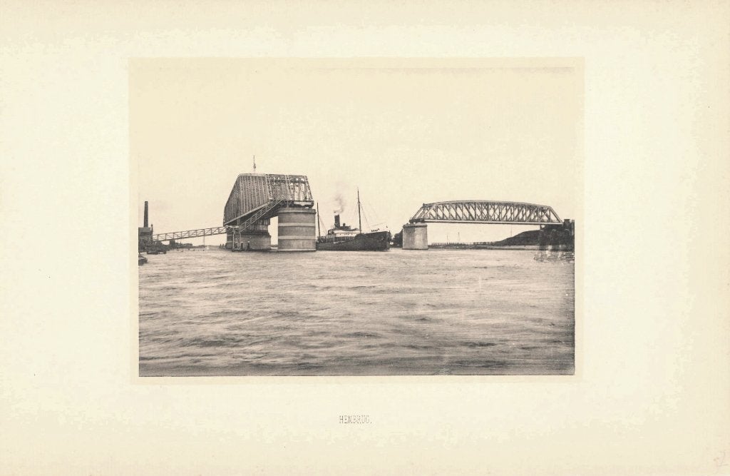 Litho (2de) Hembrug Noordzeekanaal 1907, Ophalen of Verzenden