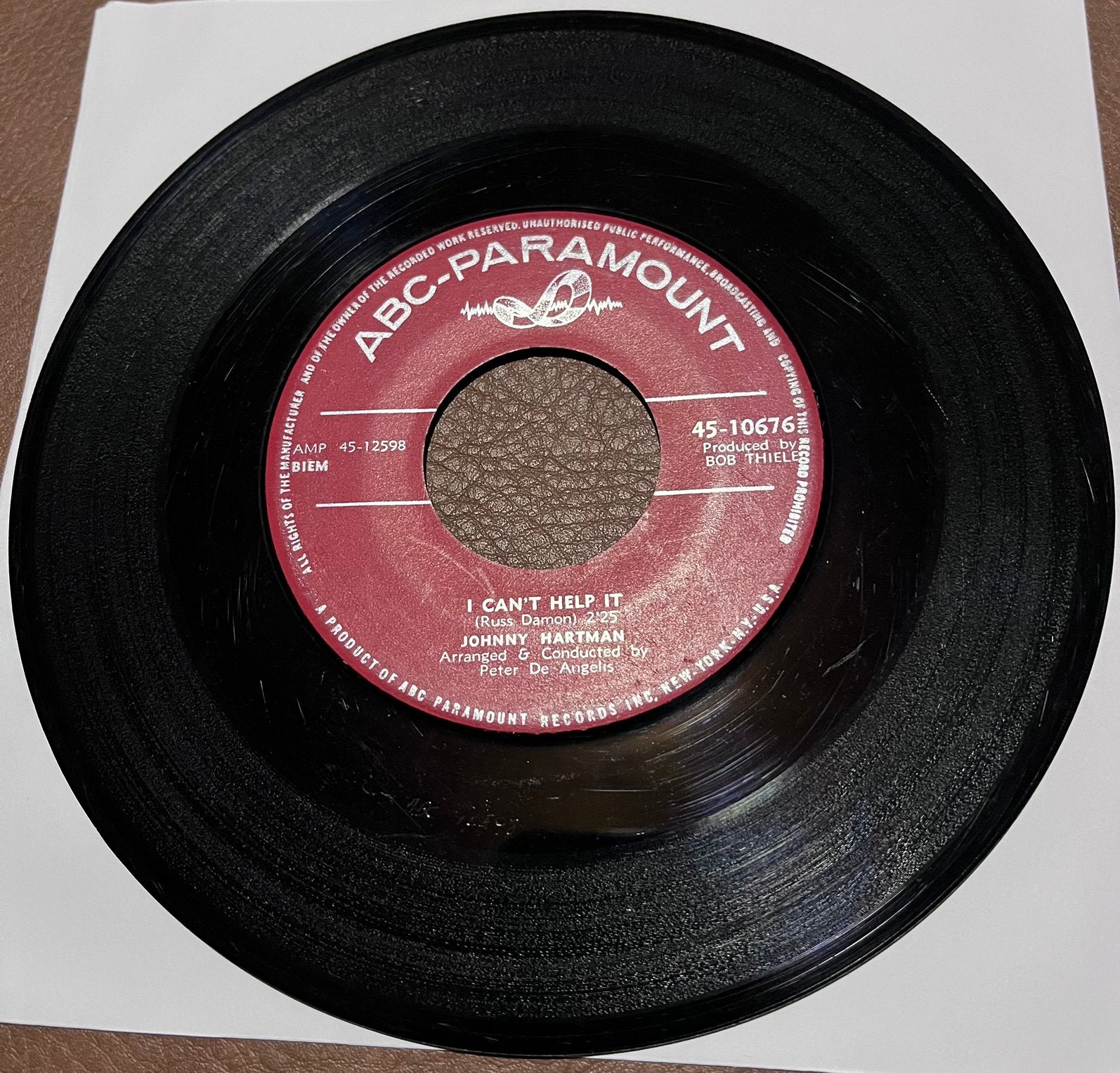 Johnny Hartman – The Masquerade is over - 7” vinyl single BE, Ophalen of Verzenden, Gebruikt