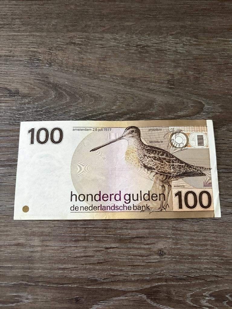 Prachtig biljet 100 gulden Snip, 1977, Ophalen of Verzenden, 100 gulden
